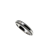 A Timeless Classic - Vintage European 19K White Gold Natural Diamond Wedding Band Ring (VR1045)