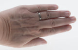A Timeless Classic - Vintage European 19K White Gold Natural Diamond Wedding Band Ring (VR1045)