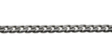 Silvery Classic - Vintage Italian Sterling Silver Heavy Curb Link  Bracelet (VB130)