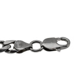 Silvery Classic - Vintage Italian Sterling Silver Heavy Curb Link  Bracelet (VB130)