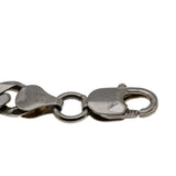 Silvery Classic - Vintage Italian Sterling Silver Heavy Curb Link  Bracelet (VB130)