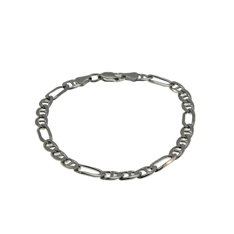 Figaro Mariner - Vintage Italian Sterling Silver Fancy  Link Bracelet  (VB131)
