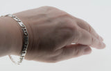 Silvery Adornment - Vintage Sterling Silver Heavy Fancy Link Bracelet (VB132)