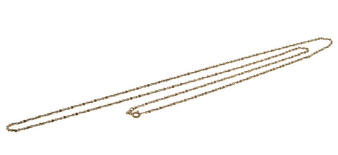 Golden Classic - Vintage 10K Gold Twisted Serpentine Chain Necklace (VN237)