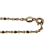 Golden Classic - Vintage 10K Gold Twisted Serpentine Chain Necklace (VN237)