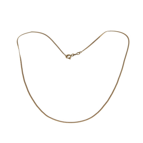 Dainty & Classic - Vintage 10K Gold flat Curb Chain Necklace (VN238)