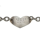 Dreams Do Come True - Estate Sterling Silver Heart Engraved Bracelet (EB025)