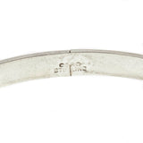 Greek Key - Vintage Sterling Silver Signed 'Coro' Engraved Bangle Bracelet (VB081)