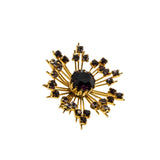 Starburst - Vintage Gold Plated Crystal Rhinestone Brooch (VBR319)