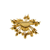 Starburst - Vintage Gold Plated Crystal Rhinestone Brooch (VBR319)