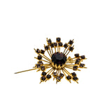 Starburst - Vintage Gold Plated Crystal Rhinestone Brooch (VBR319)