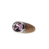 Retrofabulous - Vintage Sterling Silver Crystal Enamelled Ring (VR1056)