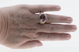 Retrofabulous - Vintage Sterling Silver Crystal Enamelled Ring (VR1056)