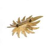Wisdom & Strength - Vintage Gold Plated Oak Leaf Brooch (VBR216)