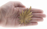Wisdom & Strength - Vintage Gold Plated Oak Leaf Brooch (VBR216)