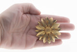 Flower Power - Vintage Signed 'Sarah Coventry' Gold Plated Double Petal Layer Flower Brooch (VBR217)