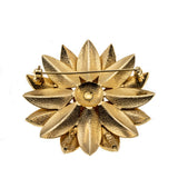 Flower Power - Vintage Signed 'Sarah Coventry' Gold Plated Double Petal Layer Flower Brooch (VBR217)