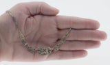 Deco Delight - Art Deco Sterling Silver Hand-Set Rose Cut Marcasite Necklace (ADN075)
