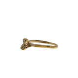 You & Me - Vintage Sarah Coventry Gold Plated Crystal Rhinestone Ring (VR1052)