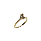 You & Me - Vintage Sarah Coventry Gold Plated Crystal Rhinestone Ring (VR1052)