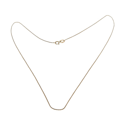 Box It Up - Vintage 10K Gold Classic Box Chain Necklace (VN239)