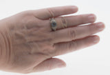 Blue Lace - Estate Sterling Silver Natural Sky Blue Topaz Filigree Ring (ER428)