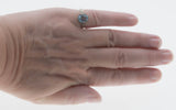 December Birthstone - Estate Sterling Silver Natural Sky Blue Topaz Filigree Ring (ER429)