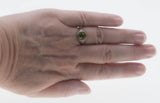 Jungle Gem - Estate Sterling Silver Natural Peridot Filigree Ring (ER432)