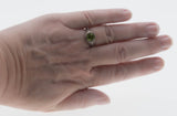 Jungle Gem - Estate Sterling Silver Natural Peridot Filigree Ring (ER432)