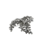 Whirlwind - Vintage Signed 'Sherman' Rhodium Plated  Austrian Swarovski Crystal Rhinestone Brooch  (VBR321)