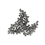 Whirlwind - Vintage Signed 'Sherman' Rhodium Plated  Austrian Swarovski Crystal Rhinestone Brooch  (VBR321)