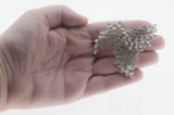 Whirlwind - Vintage Signed 'Sherman' Rhodium Plated  Austrian Swarovski Crystal Rhinestone Brooch  (VBR321)