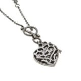 Key To Your Heart - Estate Sterling Silver Natural Diamond Necklace (EN002)