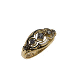 Deco Delight - Art Deco 14K Gold Natural 'Old Mine Cut & Old European Cut' Diamond Ring (ADR293)