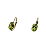 Dew Drops - Vintage 14K Gold Natural Peridot French Lever Back Earrings (VE372)