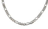 Figaro - Vintage Italian Sterling Silver Fancy Link Chain Necklace (VN241)