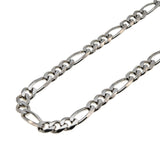 Figaro - Vintage Italian Sterling Silver Fancy Link Chain Necklace (VN241)