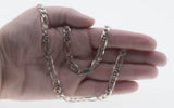 Figaro - Vintage Italian Sterling Silver Fancy Link Chain Necklace (VN241)