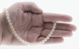 Lustrous Classic - Vintage 14K Gold Cultured Saltwater Japanese Akoya Pearl Necklace Strand (VN242)