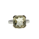 Mellow Yellow - Vintage Signed 'Sigel CA' Sterling Silver Natural Lemon Quartz Solitaire Ring (VR1068)