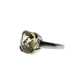 Mellow Yellow - Vintage Signed 'Sigel CA' Sterling Silver Natural Lemon Quartz Solitaire Ring (VR1068)