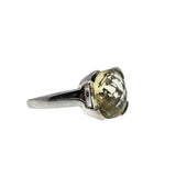 Mellow Yellow - Vintage Signed 'Sigel CA' Sterling Silver Natural Lemon Quartz Solitaire Ring (VR1068)