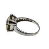 Mellow Yellow - Vintage Signed 'Sigel CA' Sterling Silver Natural Lemon Quartz Solitaire Ring (VR1068)