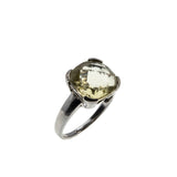 Mellow Yellow - Vintage Signed 'Sigel CA' Sterling Silver Natural Lemon Quartz Solitaire Ring (VR1068)