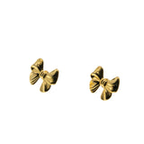 A Gift For You - Vintage Gold Plated Bow Earrings (VE492)