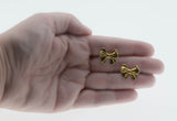 A Gift For You - Vintage Gold Plated Bow Earrings (VE492)