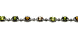 Autumn Hues - Vintage Sterling Silver Crystal Tennis Bracelet (VB134)