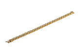 I feel like a Trillion Bucks - Vintage Gold Plated Canary Yellow Trillion Cut Cubic Zirconia Tennis Bracelet (VB135)