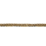 Two Tone Sparkler - Vintage Yellow & White Gold Plated Cubic Zirconia Tennis Bracelet (VB137)