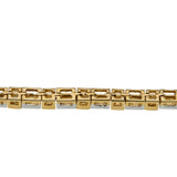 Sleek Sparkler - Vintage Yellow & White Gold Plated Cubic Zirconia Tennis Bracelet (VB138)